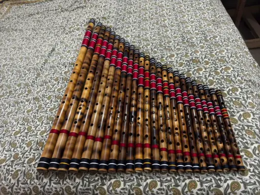 Full set of Fried Bamboo 24 Flute Left hand