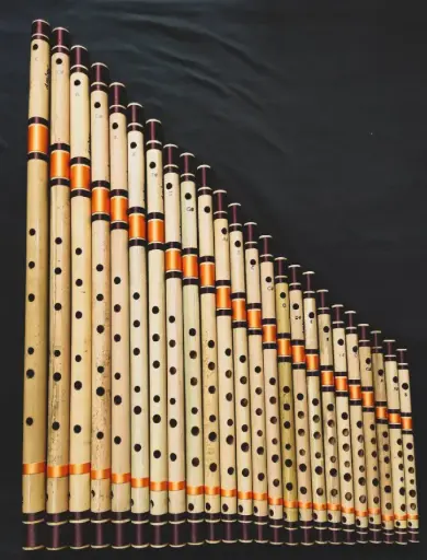 Full set of 24 Professional flutes bamboo Left hand